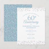 60周年記念の愛のハートで日程を保存 案内ポストカード (正面/裏面)