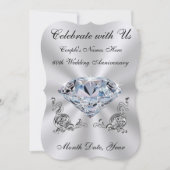 60周年記念の招待状、テンプレートまたは印刷済み 招待状 (正面)