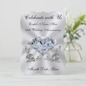 60周年記念の招待状、テンプレートまたは印刷済み 招待状 (スタンド正面)