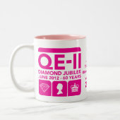 60周年記念の記念するマグ ツートーンマグカップ (左)