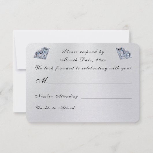 60周年記念の返信カード（封筒付き） 出欠カード (裏面)