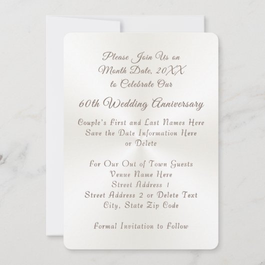 60周年記念カードを保存 招待状 (裏面)