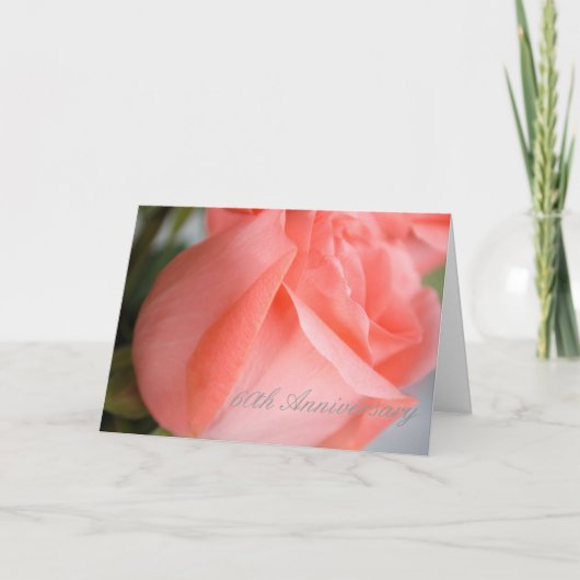 60周年記念カード　ピンクのバラ カード (正面)