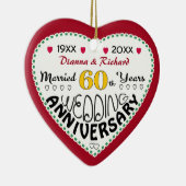 60周年記念ギフトハート型クリスマス セラミックオーナメント (右)