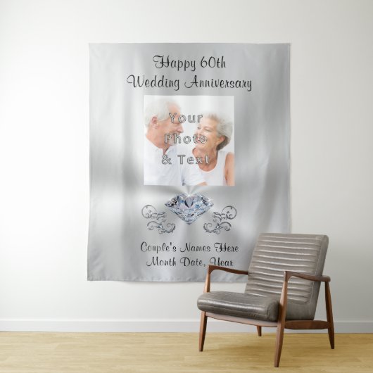 60周年記念ギフト、パーティーの壁掛けタペストリー装飾 タペストリー (インサイチュ)