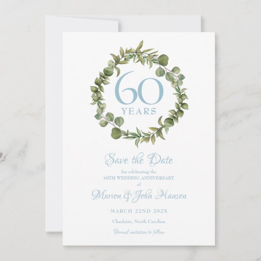 60周年記念グリーンリースSave the Date セーブザデート (正面)