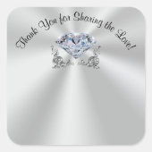 60周年記念ダイヤモンドネームタグシール スクエアシール (正面)