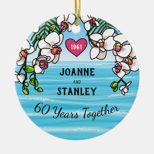 60周年記念トロピカルビーチラン セラミックオーナメント (正面)