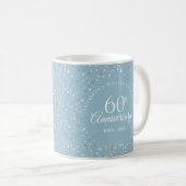 60周年記念ハートの紙吹雪 コーヒーマグカップ (正面右)