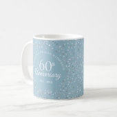 60周年記念ハートの紙吹雪 コーヒーマグカップ (正面左)