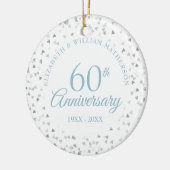 60周年記念ハートの紙吹雪 セラミックオーナメント (左)