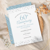 60周年記念ハート紙吹雪日付の保存 案内ポストカード