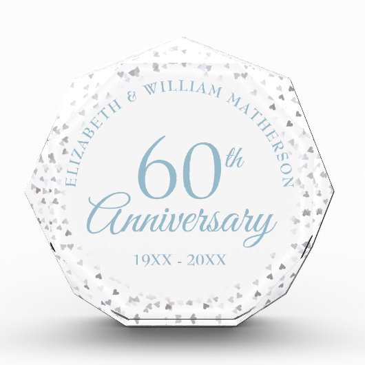 60周年記念ハート紙吹雪 フォトブロック (正面)