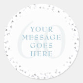 60周年記念ハート紙吹雪 ラウンドシール (正面)