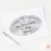 60周年記念パーソナライズされたにテキストをシール 楕円形シール (封筒)