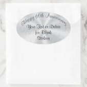 60周年記念パーソナライズされたにテキストをシール 楕円形シール (バッグ)