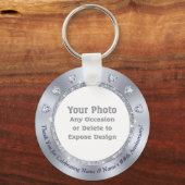 60周年記念パーソナライズされたパーティーの好意、 キーホルダー (裏面)