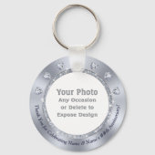 60周年記念パーソナライズされたパーティーの好意、 キーホルダー (裏面)