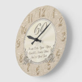 60周年記念パーソナライズされた贈り物CLOCK ラージ壁時計 (傾斜)