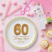 60周年記念パーソナライズ ペーパープレート (パーティー)
