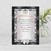 60周年記念パーティの招待状フォーマルダマスク 招待状 (スタンド正面)