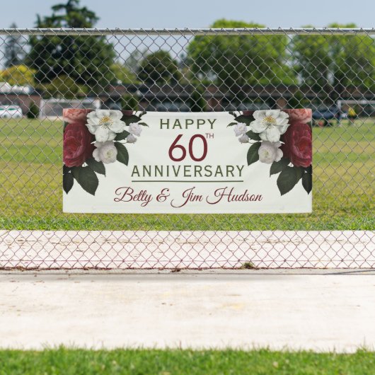 60周年記念パーティーつるのバナー 横断幕 (インサイチュ)