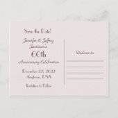 60周年記念パーティーバラはがきを保存 案内ポストカード (裏面)