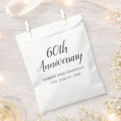 60周年記念パーティーパーソナライズされた治療バッグ フェイバーバッグ (クリップ留めされた状態)