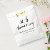 60周年記念パーティーパーソナライズされた治療バッグ フェイバーバッグ (封をした状態)