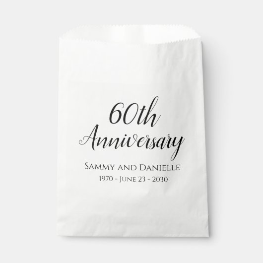 60周年記念パーティーパーソナライズされた治療バッグ フェイバーバッグ (正面)