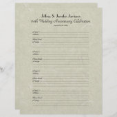 60周年記念パーティーブックサインインページ (正面/裏面)