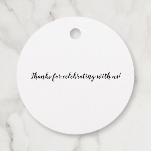 60周年記念パーティーラウンドメッセージカード フェイバータグ (裏面)