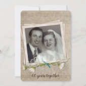 60周年記念パーティー古ファッションドい写真フレーム 招待状 (正面)