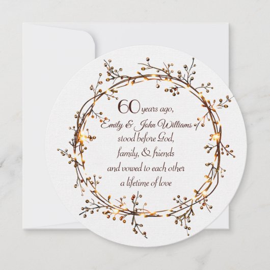 60周年記念パーティー白熱［赤熱］光を放つオータムベリーリース 招待状 (正面)