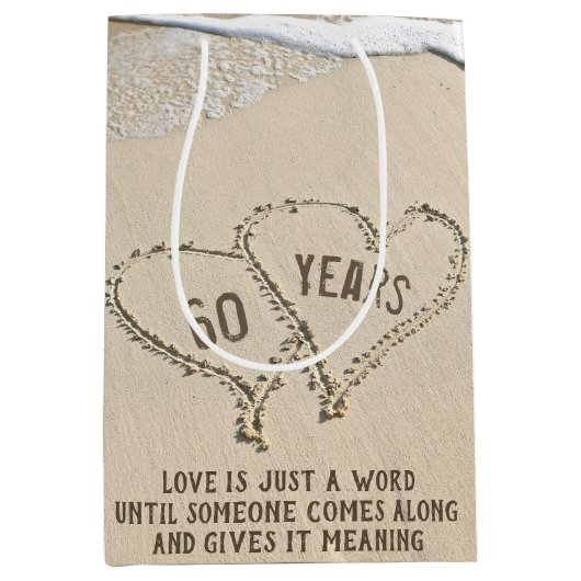 60周年記念ビーチハート中抱き枕 ミディアムペーパーバッグ (正面)