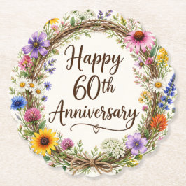 60周年記念フラワー ペーパーコースター