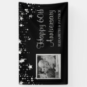 60周年記念モダンシルバー・スターズ写真黒 横断幕 (縦)