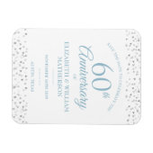 60周年記念ラブデートを保存するハート マグネット (横)