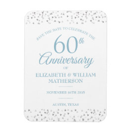 60周年記念ラブデートを保存するハート マグネット