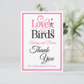 60周年記念ラブバードパーソナライズされた サンキューカード (スタンド正面)