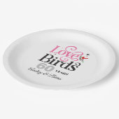 60周年記念ラブバードパーソナライズされた ペーパープレート (アングル)