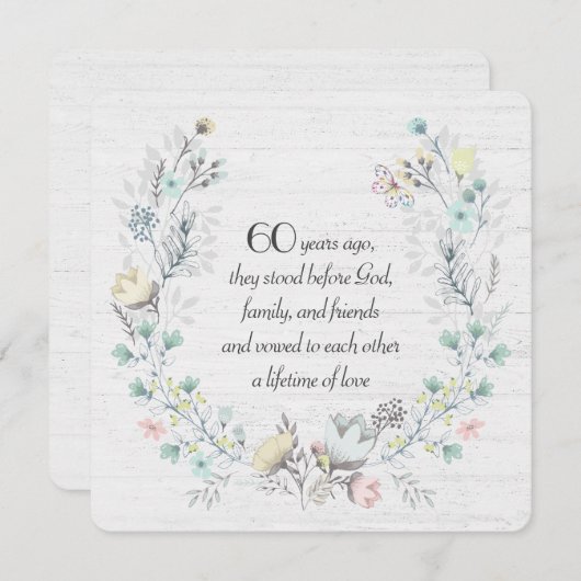 60周年記念リースオンウッド 招待状 (正面/裏面)