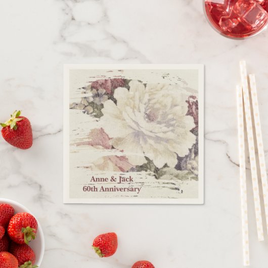 60周年記念ヴィンテージタペストリーバラ スタンダードカクテルナプキン (インサイチュ)