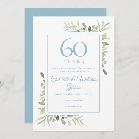 60周年記念保存日水カラーフローラ セーブザデート (正面/裏面)