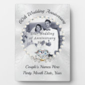 60周年記念写真を結婚パーソナライズ フォトプラーク (正面)