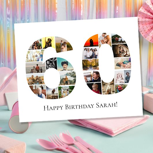 60周年記念写真モンタージュコラージュ ポスター