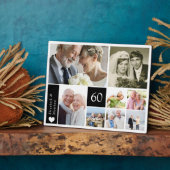60周年記念写真結婚コラージュ フォトプラーク (側面)