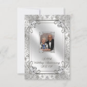 60周年記念写真結婚RSVPカード 出欠カード (正面)