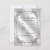 60周年記念写真結婚RSVPカード 出欠カード (裏面)