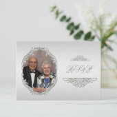 60周年記念写真結婚RSVPカード 出欠カード (スタンド正面)